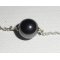 Bracciale in argento 925 con perla di ematite su catena d'argento