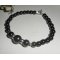 Bracciale con pietre di ematite e argento 925