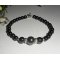 Bracciale con pietre di ematite e argento 925