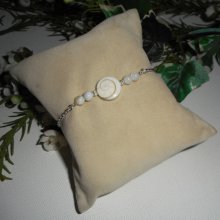 Bracciale occhi di Santa Lucia con perle di madreperla su catena d'argento 925